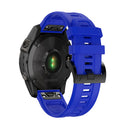 Silicone Strap for Garmin Fenix 7/6 Pro/5 22mm Sport Watch Bracelet (Blue)