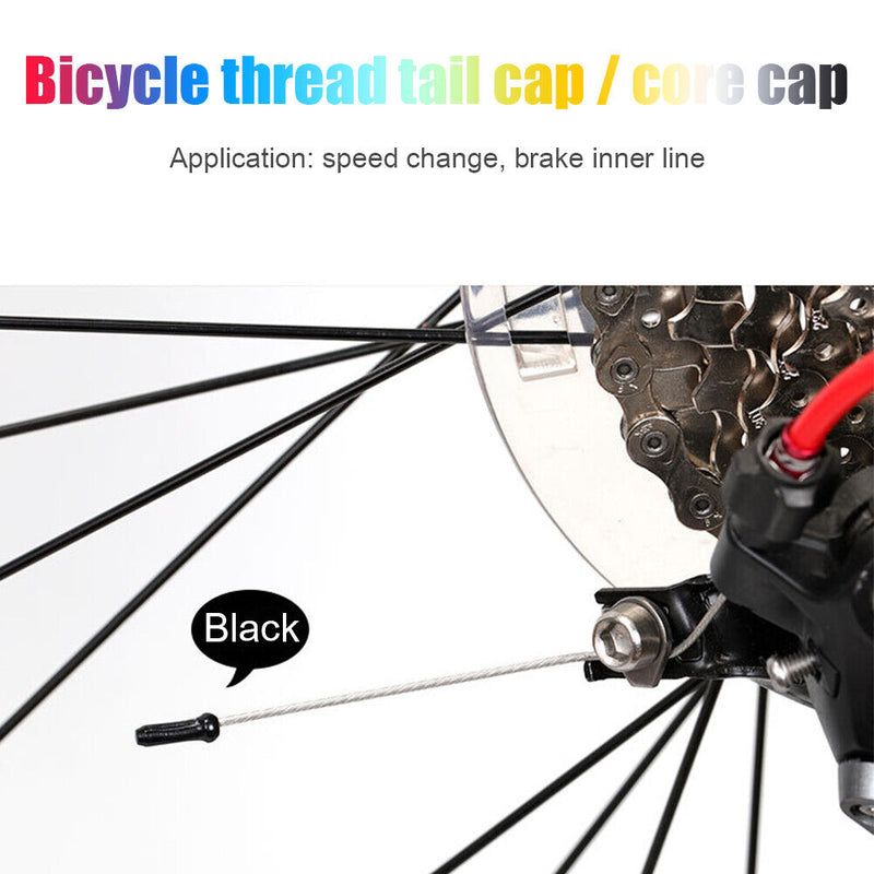 50x Bicycle MTB Brake Wire End Core Caps Aluminum Alloy Bike Shifter Cable