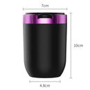 LED Light Car Ashtray Universal Cigarette Cylinder Holder with Lid (Purple)