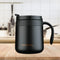 350ml Stainless Steel Vacuum Flask Handle Lid Portable Water Cup (Black) Newly