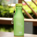 Candy Colors Unbreakable Frosted Plastic Kettle 550mL Water Bottle (Green)