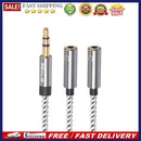 Headphone Splitter Audio Cable 3.5mm Male to 2 Female Adapter Cable (Grey)