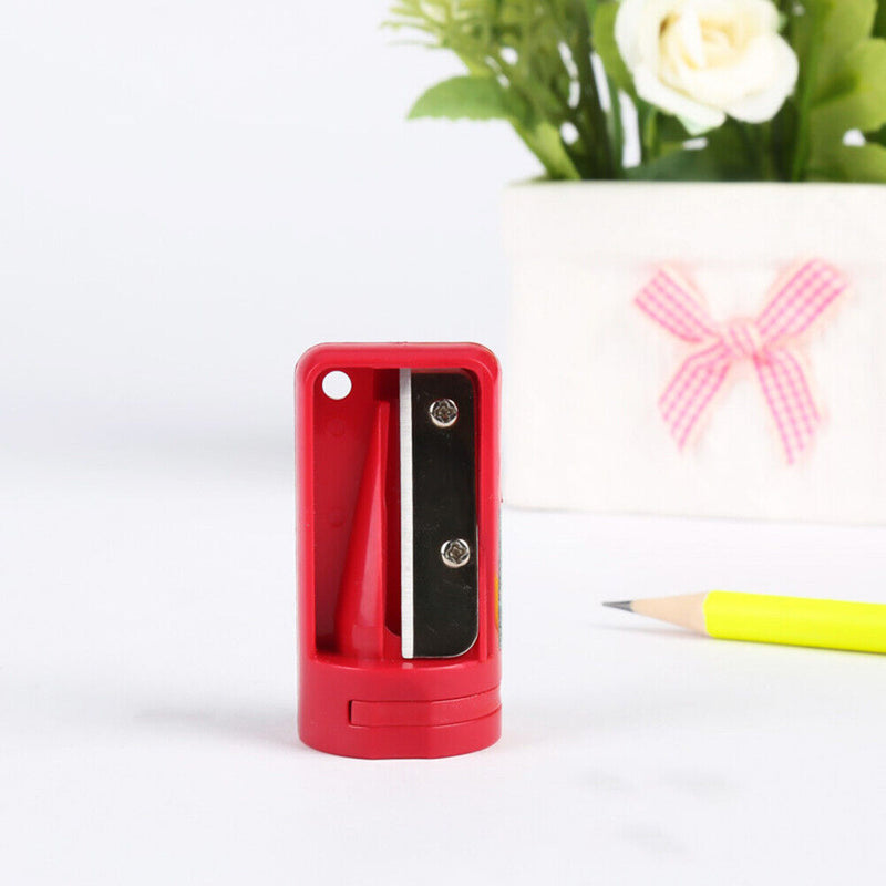 Woodwork Carpenter Pencil Sharpener Narrow Shaver Tool Stationery (Red)