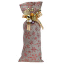 High - end creative bar flower linen wine set snowman red wine bottle sets-15094