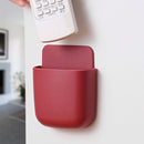 Wall Mounted Organizer Storage Box TV Remote Control Phone Holder (Red) Newly
