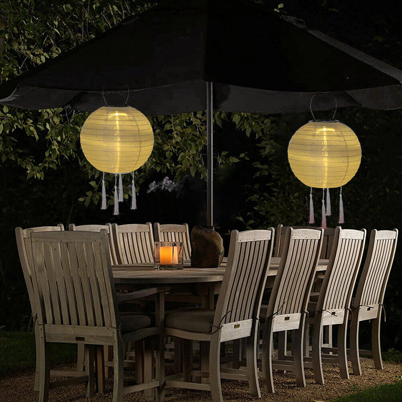 10inch Solar Lantern LED Waterproof Global Lamp Tassel Chinese Celebration Light