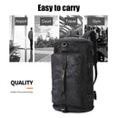 #A Men Fitness Backpack USB Charging Port Travel Rucksack Business Zipper Bags