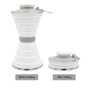 Sports 500mL Collapsible Soft Kettle Outdoor Silicone Water Bottle (White) Newly