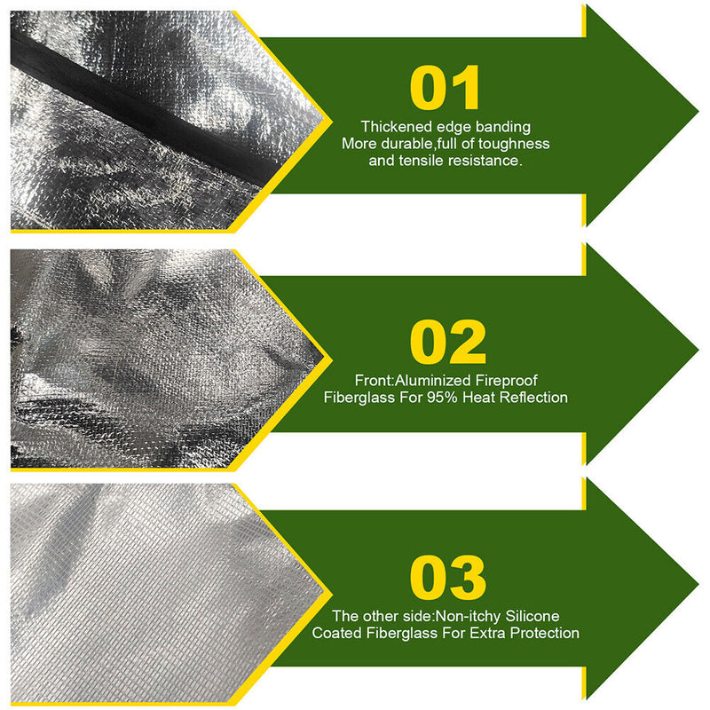 Fire Pit Grill Mat Fireproof for Outdoor Camping BBQ Wood Burning Blanket