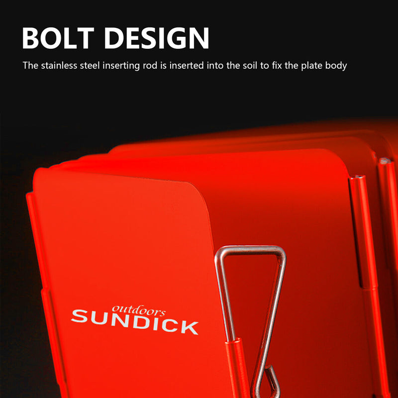 Foldable Stove Windshield Portable Camping Stove Windbreak (Red 10pcs)