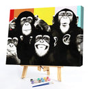 Painting By Numbers DIY Gorilla Animal Wall Picture Hand Painted Handwork Craft