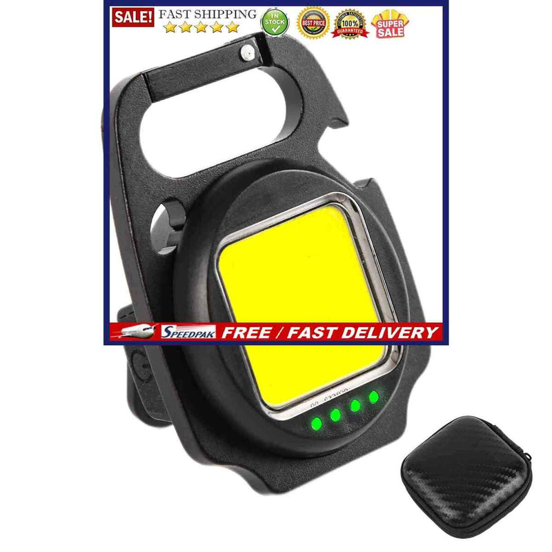 Keychain Flashlights COB LED 500 Lumens Pocket Work Lights with Bottle Open