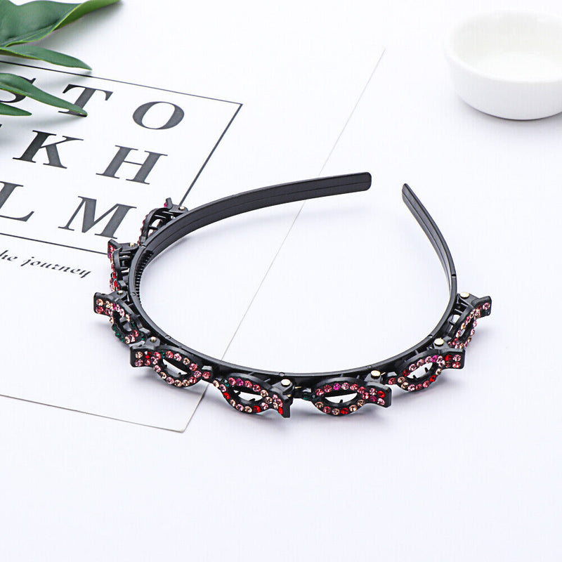 design Hairstyle Hairpin Rhinestone Hair Clip Twist Plait Headband Barrette