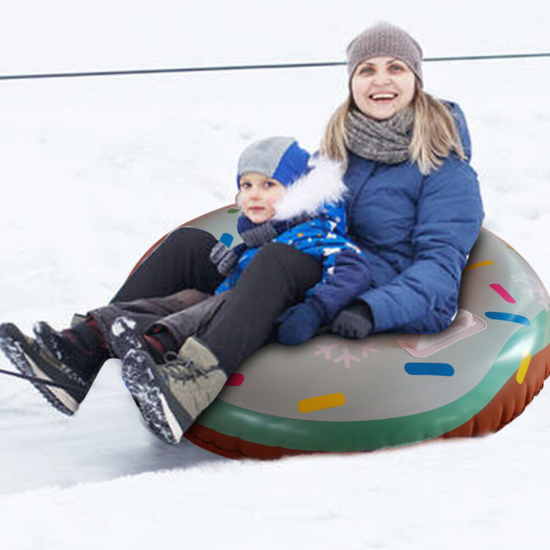 Durable Inflatable Snow Sled Tire Tube Skiing Ring Pad Outdoor Sports Supplies