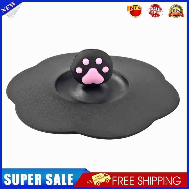 5 pcs Silicone Cup Cover Heat-resistant Leak Proof Cartoon Lid (Black Claw)