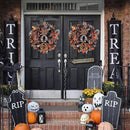 Halloween Decoration Wreath Pumpkin BOO Front Door Halloween Party Hanging.