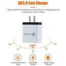 4 USB Travel Wall Charger 3A Fast Charging Charger US Plug Adapter (Black) Newly