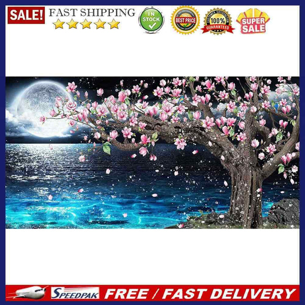 DIY Diamond Painting Kits Moon Peach Blossoms Full Round Drill Home Decorat