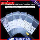 100pcs/lot Glued Stone Sealing Bag Clear Plastic Writable Recloseable Kits 5x7cm