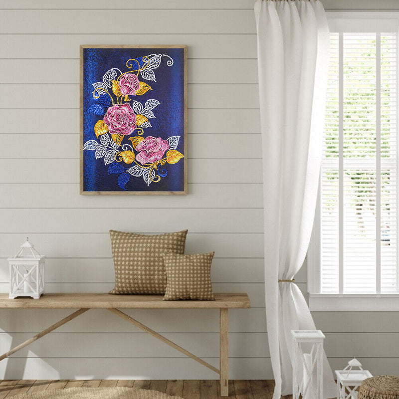 5D DIY Partial Special Shaped Drill Diamond Painting Flower Mosaic Art Craft Kit