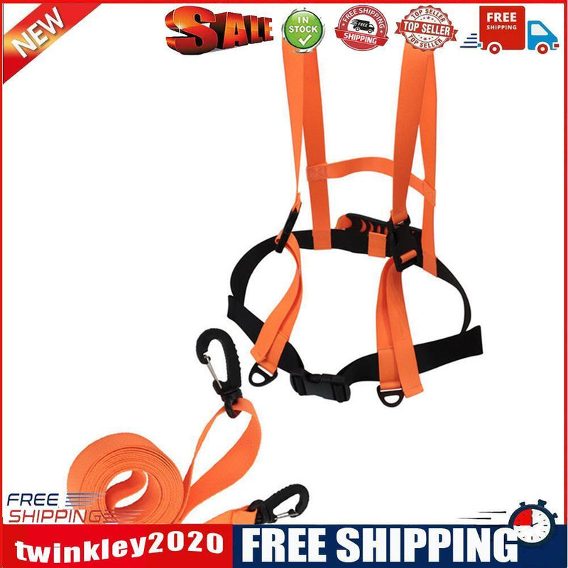 Kids Ski Training Belt Safety Traction Rope Skiing Anti-Fall Strap (Orange)