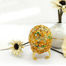 Easter Egg Jewelry Display Box Leaves Enamel Handicraft Home Decoration