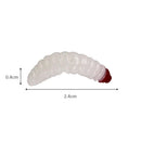 50pcs Fishing Bionic Soft Bait 2.4cm Worm Maggot Artificial Fishing Lures Tackle
