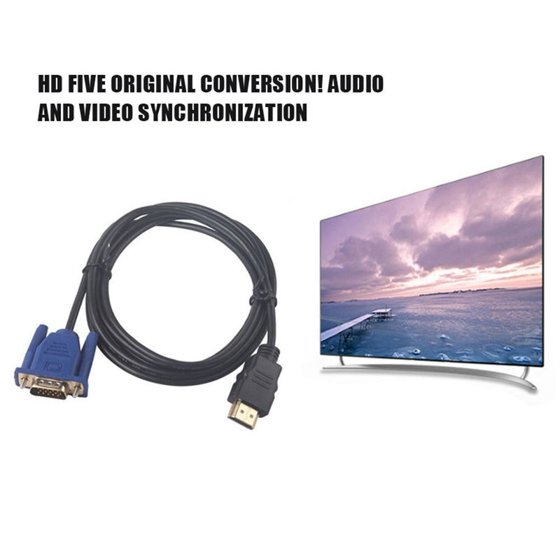 Definition Support 1080P Video Cable HDMI To VGA Converter For HDTV PC Laptop