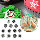 13x Christmas Pattern Russian Piping Tips Set Icing Nozzles Cake Cookies Decor#