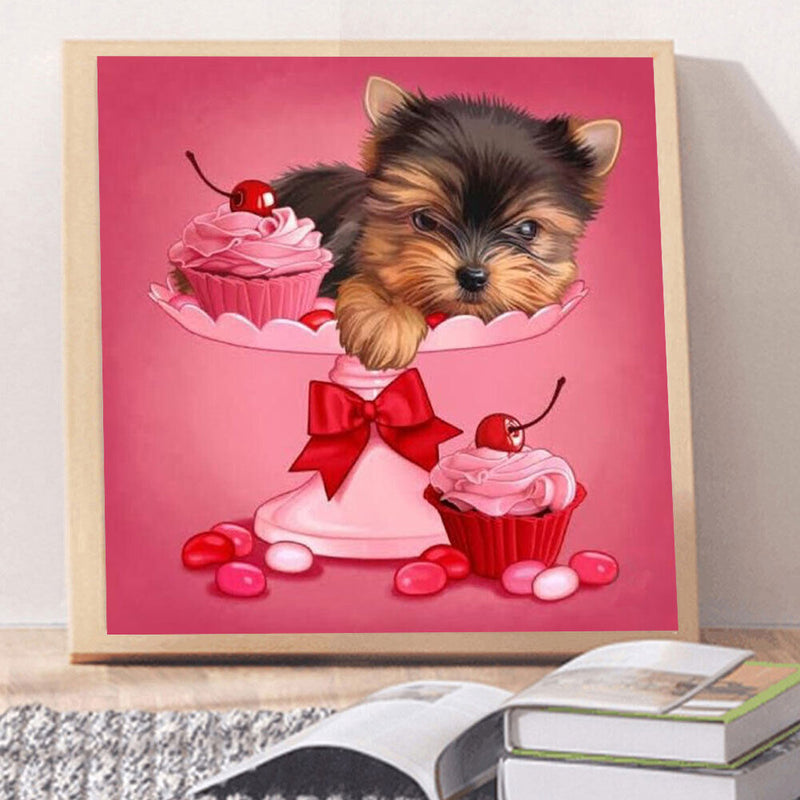 5D Diamond Painting Kit Puppy Full Round Drill DIY Wall Art Mosaic Home Picture