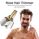 #A Stainless Steel Manual Nose Trimmer for Men Nose Cleaner Razor Shaver Washabl