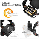 Headlamp 7 LED Sensor Headlamp Fishing Running Light Rechargeable Flashlight
