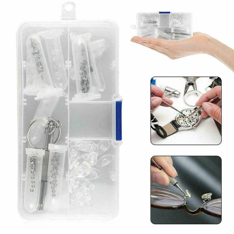 1*Eye Glasses Repair Tool Screw Nose Pad Nut Optical For Eyeglass Kit I7W0
