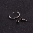 Steel Dangle Drop Clip Hoop Ear Stud Piercing Earrings Retractable Earrings