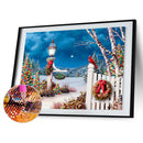 5D Kit Rhinestone Pictures DIY Snow Christmas Full Round Drill Diamond Painti