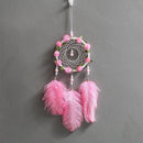Akaddy Pink Feathers Handmade Dreamcatcher Craft Dream Catcher Net Home Wall