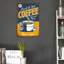 Coffee Retro Metal Plate Tin Sign Wall Poster Plate for Iron Painting Decor