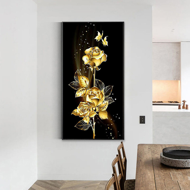 Flower Oil Paint By Numbers Canvas Picture DIY Wall Art Craft Home Decorations