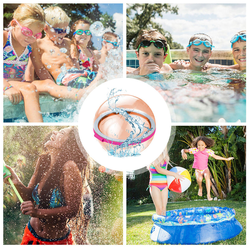 Reuse Water Fight Splash Ball Toys for Beach Backyard (Wheat Straw Yellow)