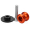 2pcs 8mm CNC Aluminum Motorcycle Swingarm Spool Slider Stand Screws(Orange)