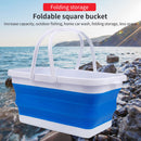 Collapsible Bucket Portable Water Wash Basin for Camping Hiking (Blue) Newly
