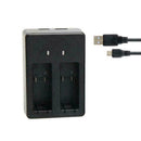 Double Dual Port Slot Battery Charger For Go Pro HD T9B1 6 Camere 8 Hero 5 J9G0