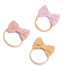 3PCS Clothing Headwear Traceless Accessories Baby Nylon Bow Headband
