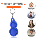 Mini Key Chain Pendant Stress Reliever Autism Squeeze Fidget Toys (Blue)