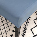 Thin Stretch Chair Covers Light Blue Elastic Seat Case Slipcovers (4pcs)