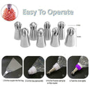 8pcs set Russian Nozzles Tulip Icing Piping Tips Cake Flowers Decoration Q6V9