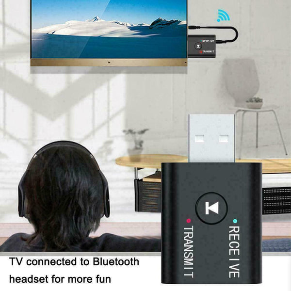 Bluetooth-compatible 5.0 Audio Transmitter Receiver For TV Adapter use PC A4Z5