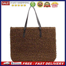 Straw Beach Bag Rattan Woven Shoulder Bag Large Summer Vacation Shopping Handbag