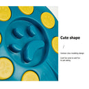 Pet Dog Rotating Feeding Food Bowls Cat Slow Eating Feeder Dish (Lake Blue)
