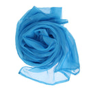 Solid Color Window Curtain Flower Pattern Sheer Voile Tulle Valance Blue